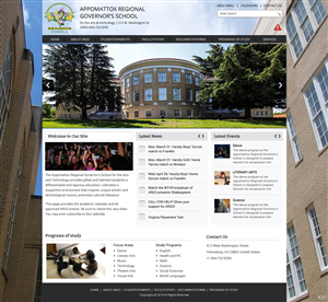 Design Wordpress par pb pour Appomattox Regional Governor's School | Design : #3444940