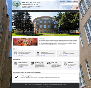 Design Wordpress par pb pour Appomattox Regional Governor's School | Design : #3452375