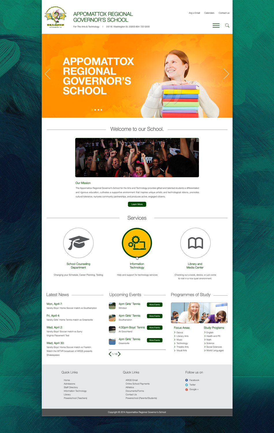 Diseño Wordpress por Impressive Sol para Appomattox Regional Governor's School | Diseño #3459995