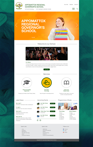 Diseño Wordpress por Black Stallions Impressive Solutions para Appomattox Regional Governor's School | Diseño #3459995