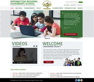 Diseño Wordpress por Vblue para Appomattox Regional Governor's School | Diseño #3483964