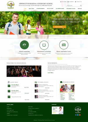 Diseño Wordpress por TechWise para Appomattox Regional Governor's School | Diseño #3469432
