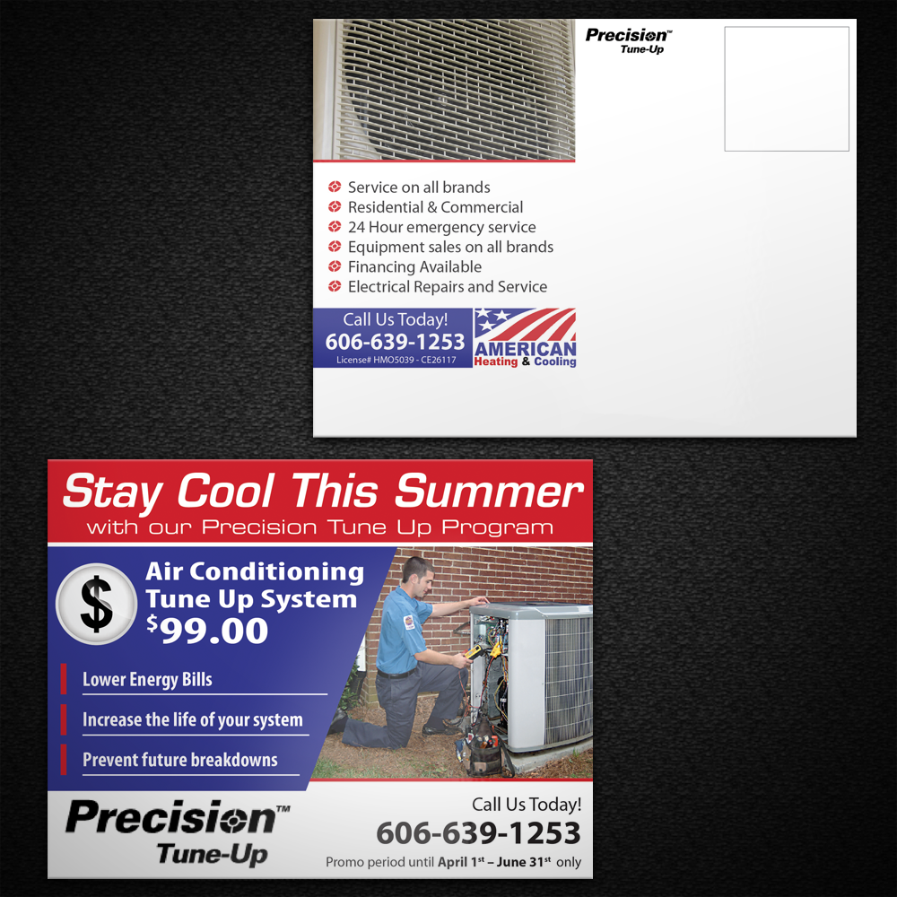 Postcard Design by Mon01 for American Heating & Cooling, LLC | Design #3473627