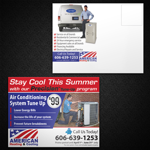 Postcard Design by Mon01 for American Heating & Cooling, LLC | Design: #3508427