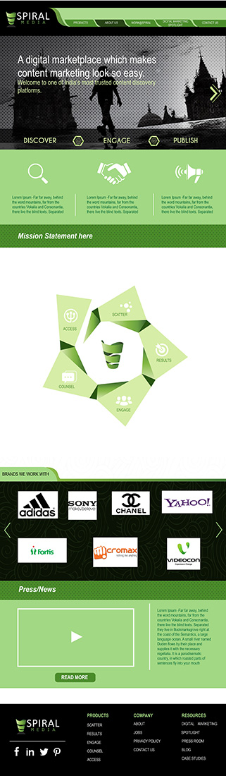 Design Wordpress par Anuja Kanani pour Spiral Content Solutions Pvt Ltd | Design #3444898