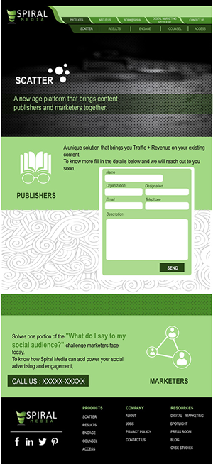 Wordpress Design by Anuja Kanani for Spiral Content Solutions Pvt Ltd | Design: #3445699