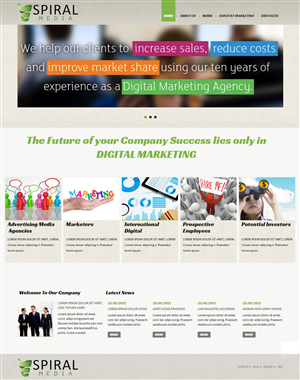 Wordpress Design by Shoaib Abbasi for Spiral Content Solutions Pvt Ltd | Design: #3493966