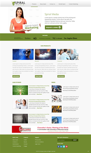 Wordpress Design by pb for Spiral Content Solutions Pvt Ltd | Design: #3438746