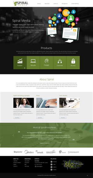 Wordpress Design by pb for Spiral Content Solutions Pvt Ltd | Design: #3438757
