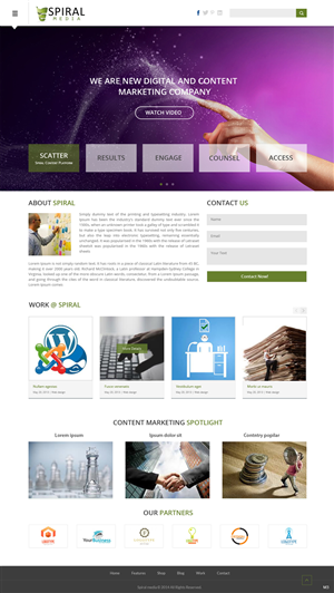 Wordpress Design by pb for Spiral Content Solutions Pvt Ltd | Design: #3438768