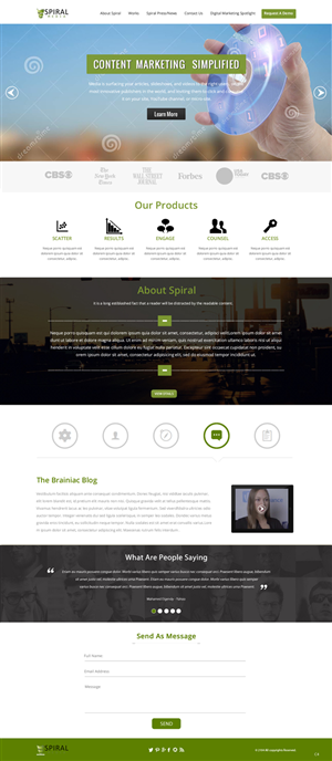 Wordpress Design by pb for Spiral Content Solutions Pvt Ltd | Design: #3438770