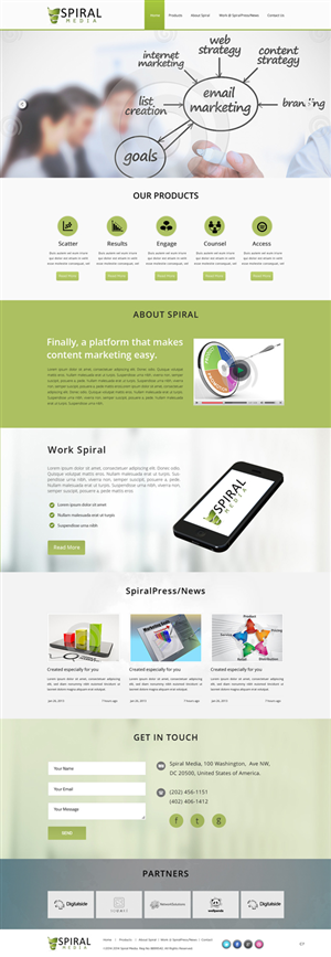 Wordpress Design by pb for Spiral Content Solutions Pvt Ltd | Design: #3438775