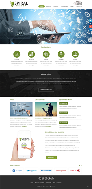 Wordpress Design by pb for Spiral Content Solutions Pvt Ltd | Design: #3438777