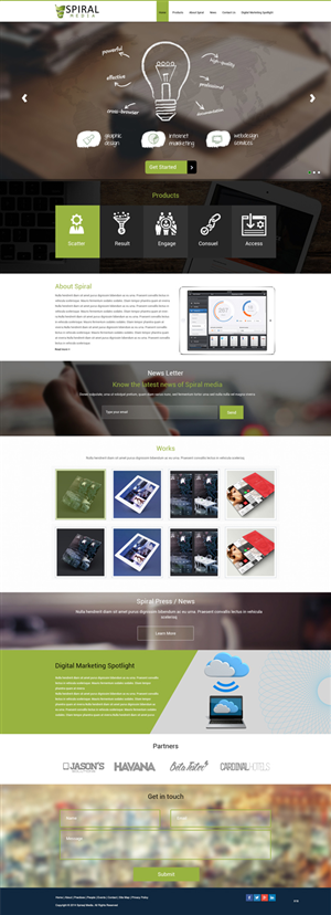 Wordpress Design by pb for Spiral Content Solutions Pvt Ltd | Design: #3438778