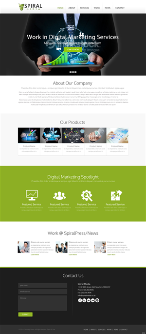 Wordpress Design by pb for Spiral Content Solutions Pvt Ltd | Design: #3438783