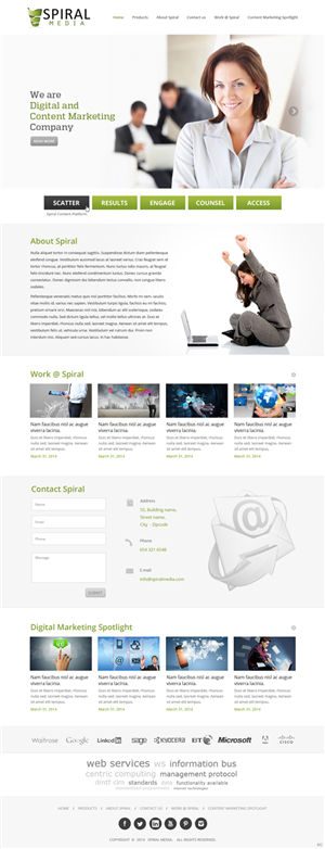 Wordpress Design by pb for Spiral Content Solutions Pvt Ltd | Design: #3438800
