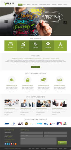 Wordpress Design by pb for Spiral Content Solutions Pvt Ltd | Design: #3445261