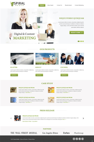 Wordpress Design by pb for Spiral Content Solutions Pvt Ltd | Design: #3445279