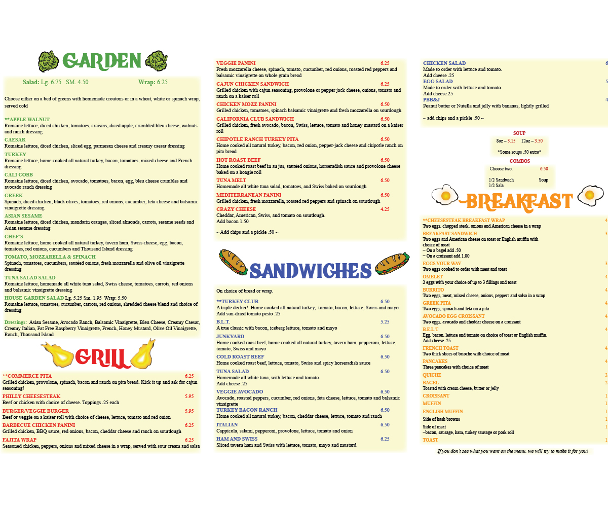 Design de Menu par HECDesign pour The Weekday Cafe | Design #3546693