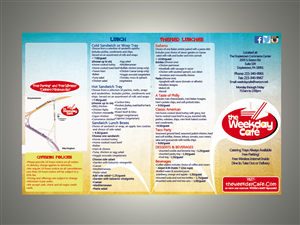 Menu Design by rafaelenmanuel2 for The Weekday Cafe | Design: #3522256