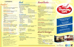 Menu Design by geographics.1212 for The Weekday Cafe | Design: #3550047