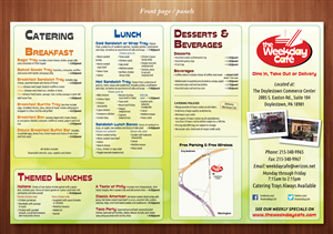 Menu Design by Ekanite for The Weekday Cafe | Design: #3531452