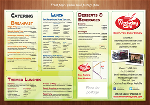 Menu Design by Ekanite for The Weekday Cafe | Design: #3531730