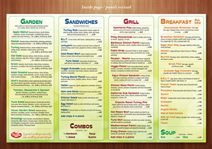 Menu Design by Ekanite for The Weekday Cafe | Design: #3532536