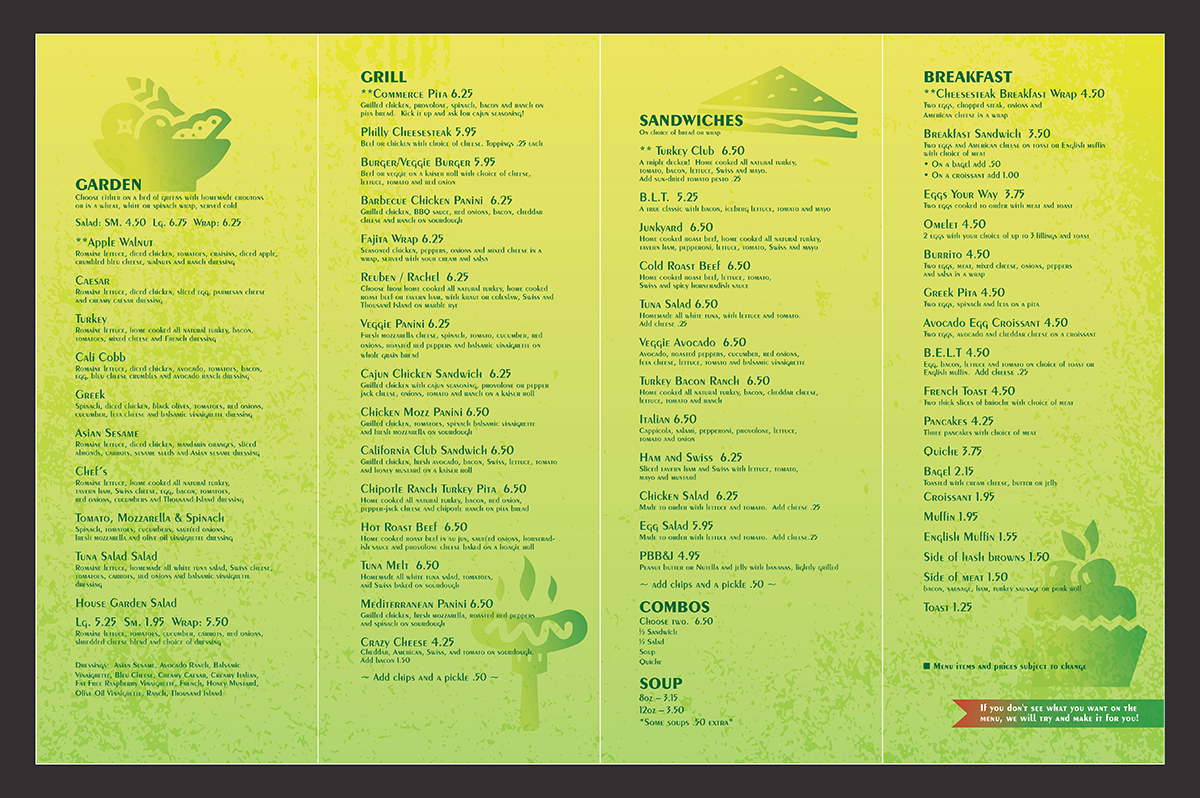 Menu Design by atularts for The Weekday Cafe | Design #3556190