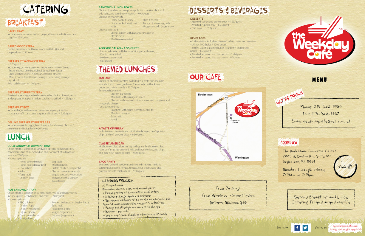 Menu Design by Nitin Mudras for The Weekday Cafe | Design #3535613