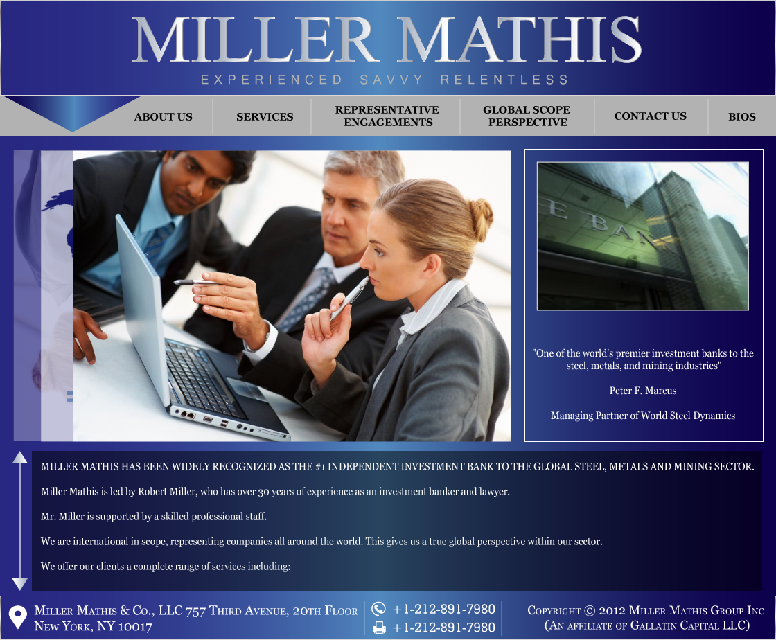 Web Design by Hadi Graphics for Miller Mathis | Design #3432572