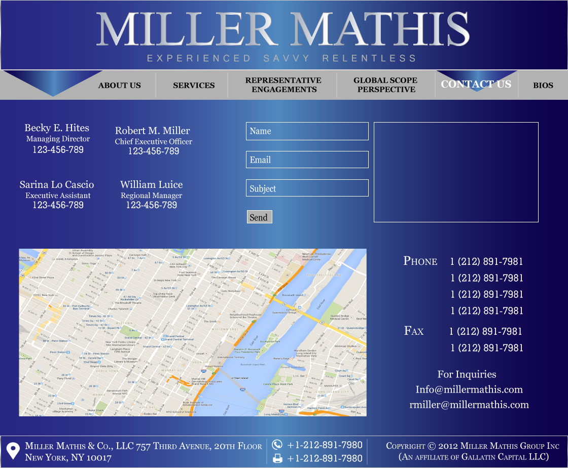 Web Design by Hadi Graphics for Miller Mathis | Design #3432575