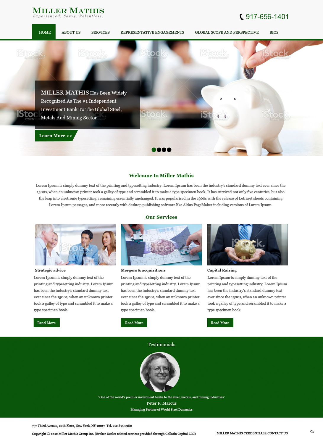 Web Design by pb for Miller Mathis | Design #3423515