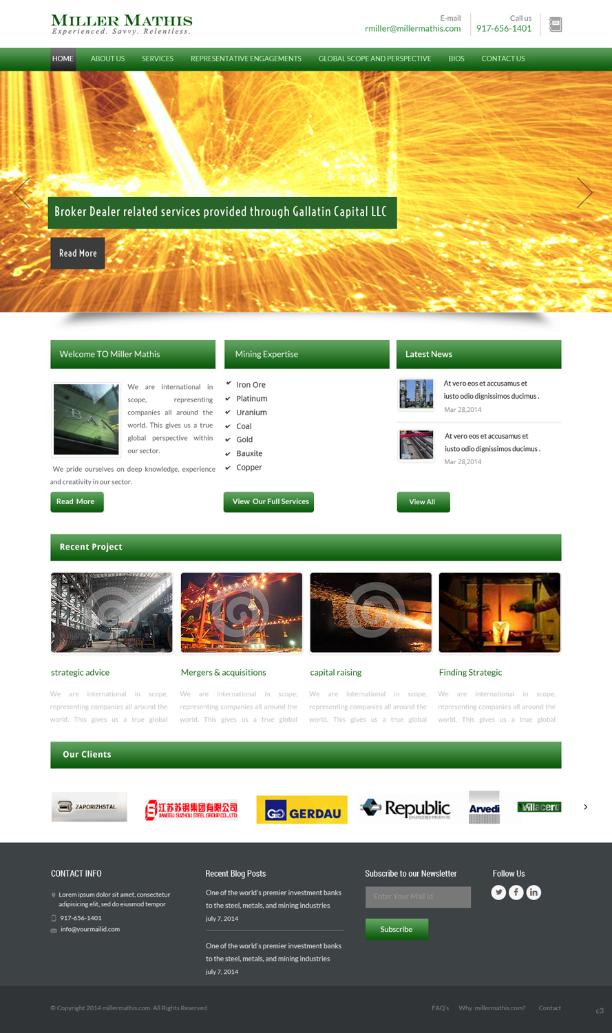Web Design by pb for Miller Mathis | Design #3423517