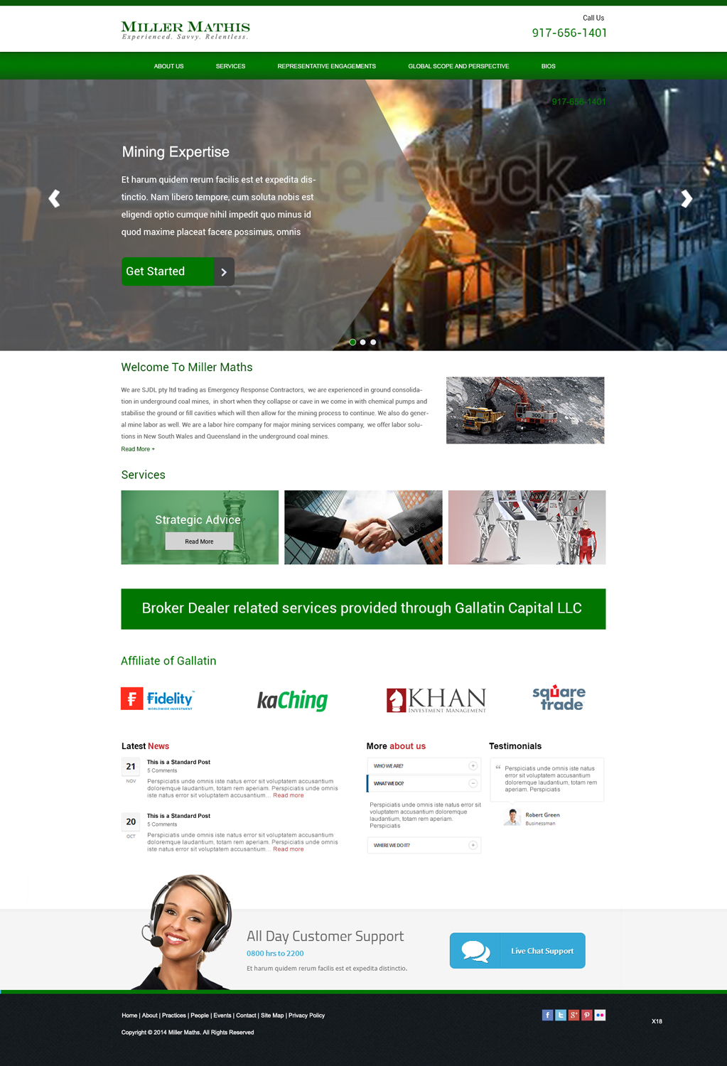 Diseño Web por pb para Miller Mathis | Diseño #3423538