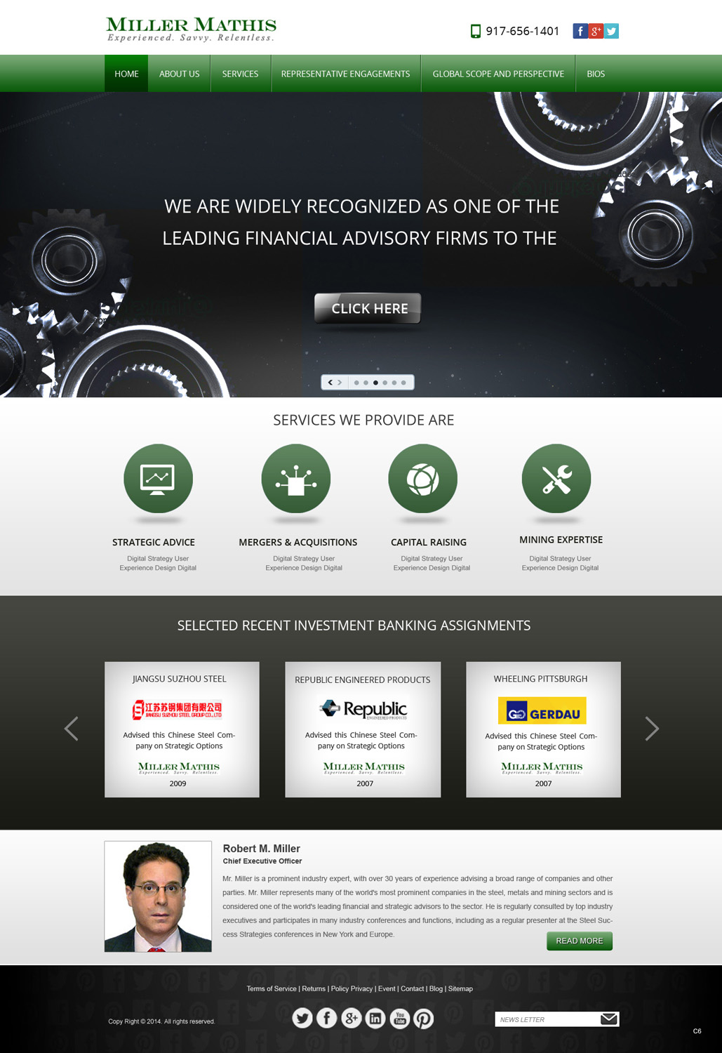 Diseño Web por pb para Miller Mathis | Diseño #3423548