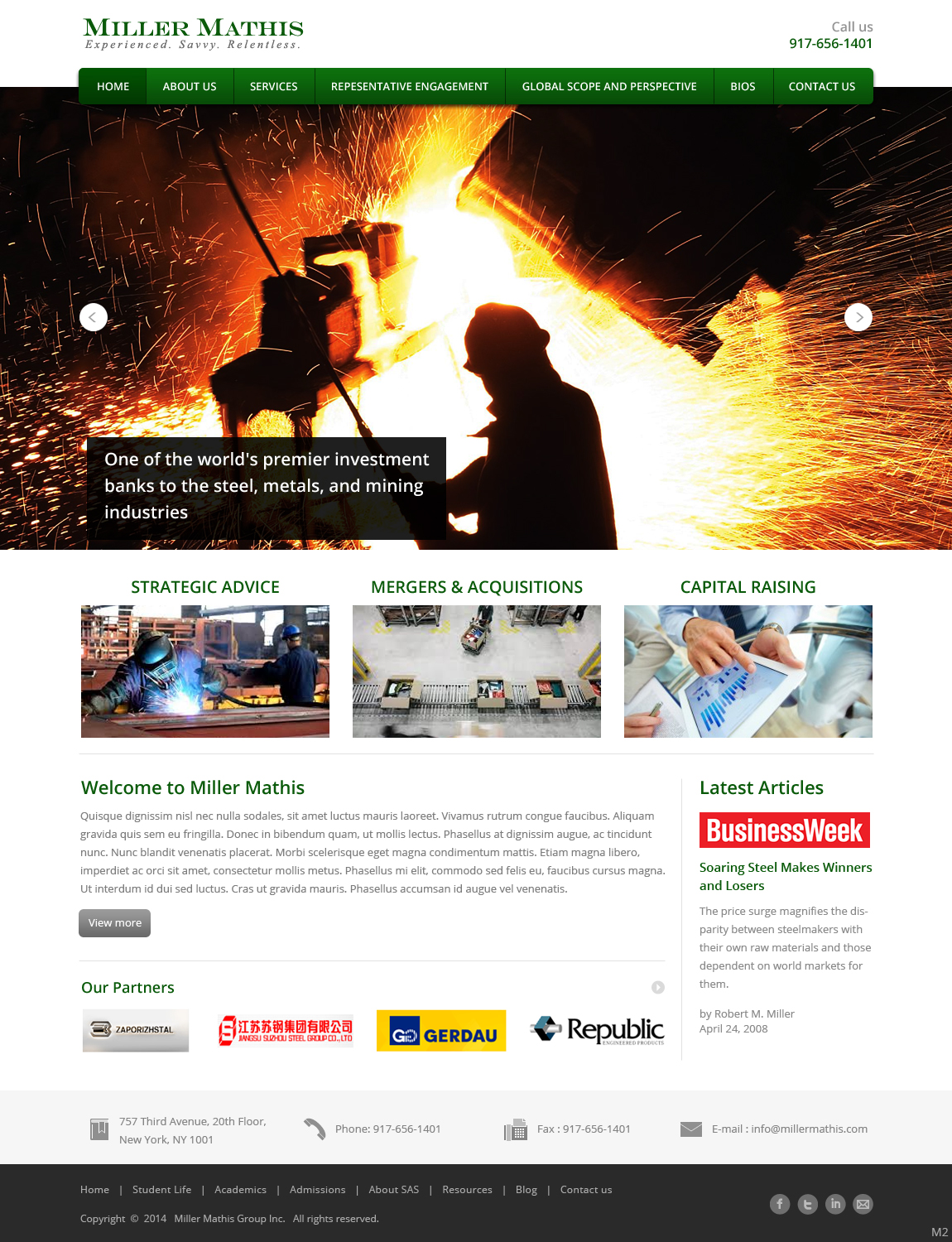 Diseño Web por pb para Miller Mathis | Diseño #3423553