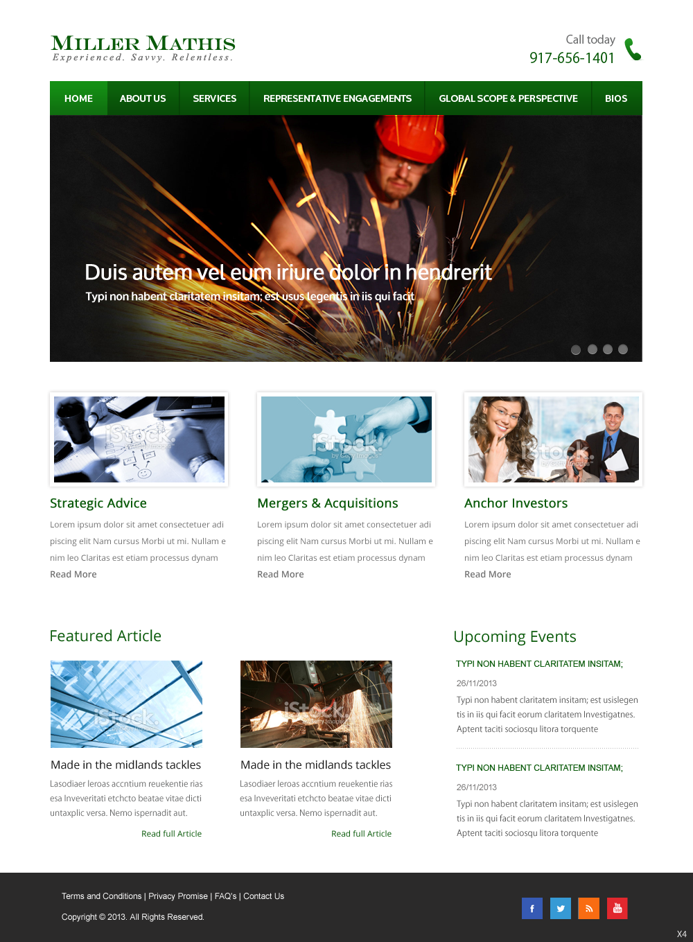 Web Design by pb for Miller Mathis | Design #3430019