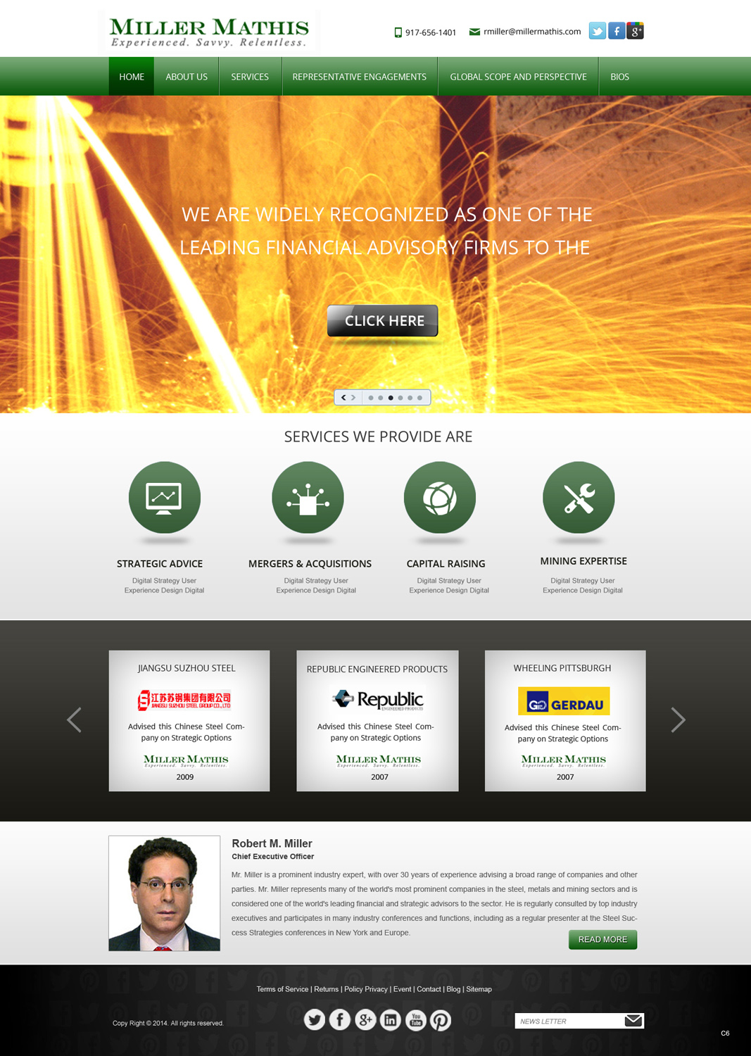 Web Design by pb for Miller Mathis | Design #3491352