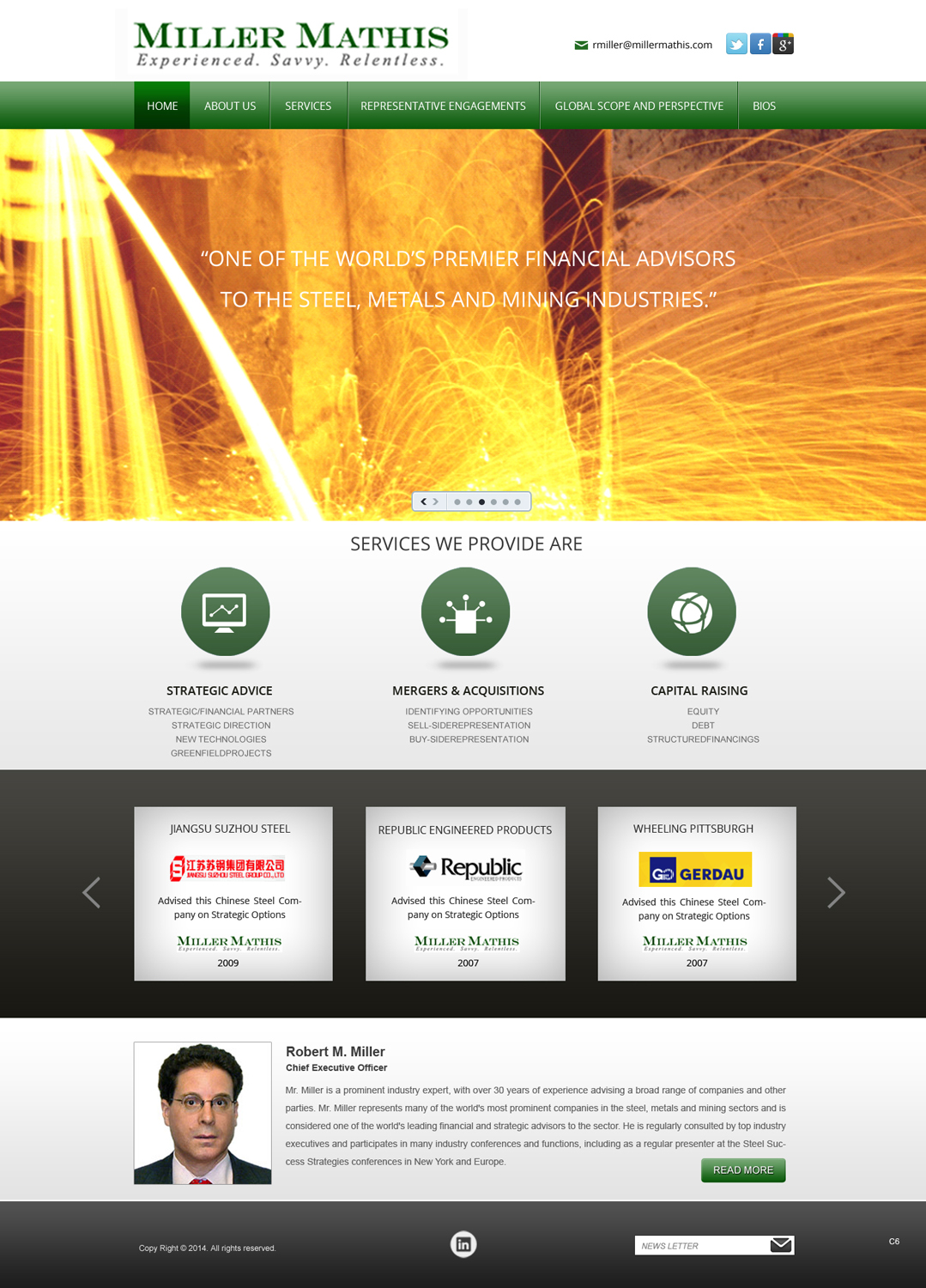 Web Design by pb for Miller Mathis | Design #3521184