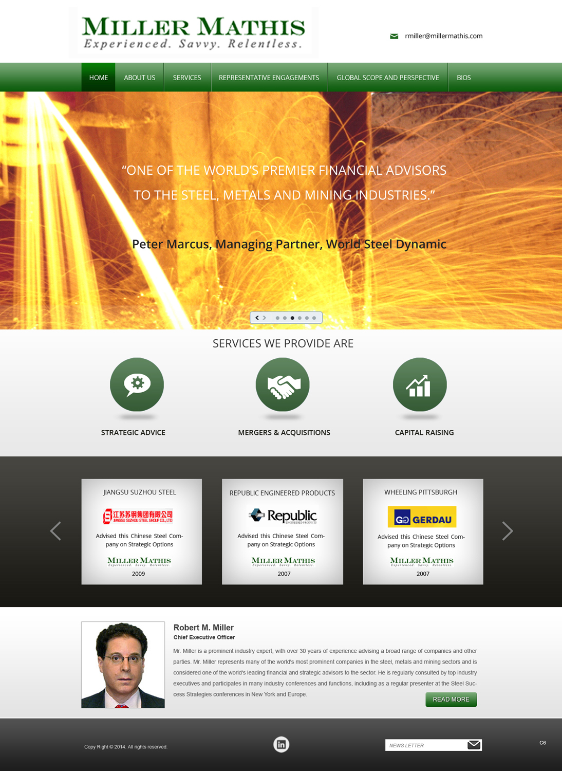 Web Design by pb for Miller Mathis | Design #3547874