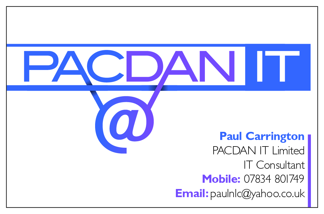 Business Card Design by Tony Hardy for PACDAN IT Limited | Design #3421476