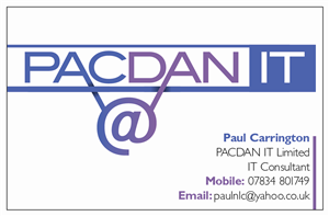 Business Card Design by Tony Hardy for PACDAN IT Limited | Design #3421476