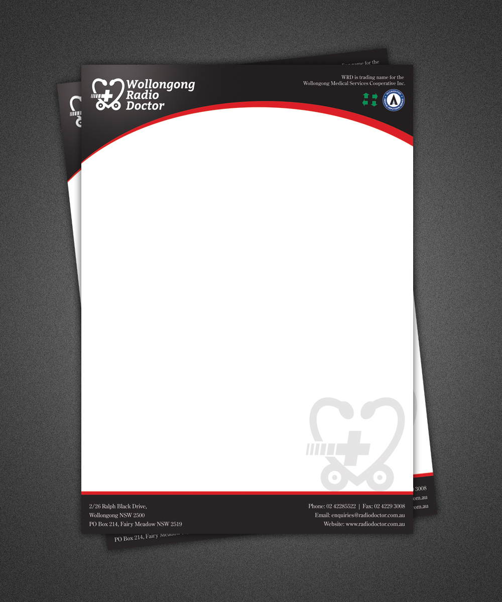 Letterhead Design by Pixeleas for Wollongong Radio Doctor | Design #3446026