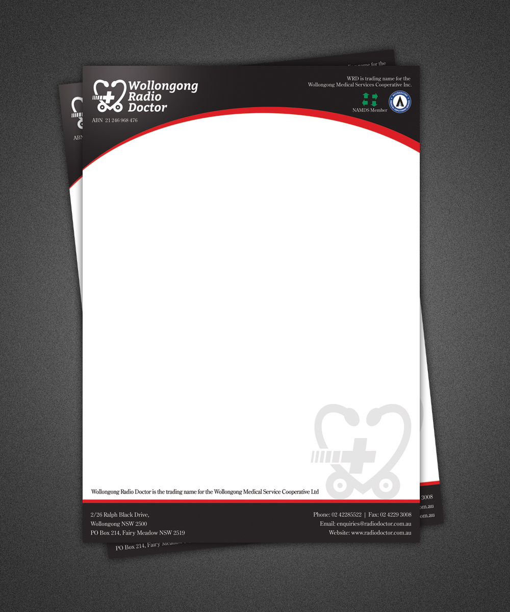 Radio Letterhead Design For Wollongong Radio Doctor By Pixeleas Design 3451736