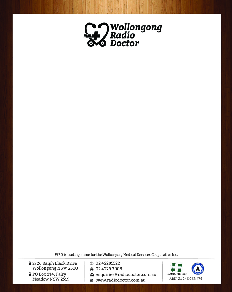 Letterhead Design by HarmiDesigning for Wollongong Radio Doctor | Design #3461335