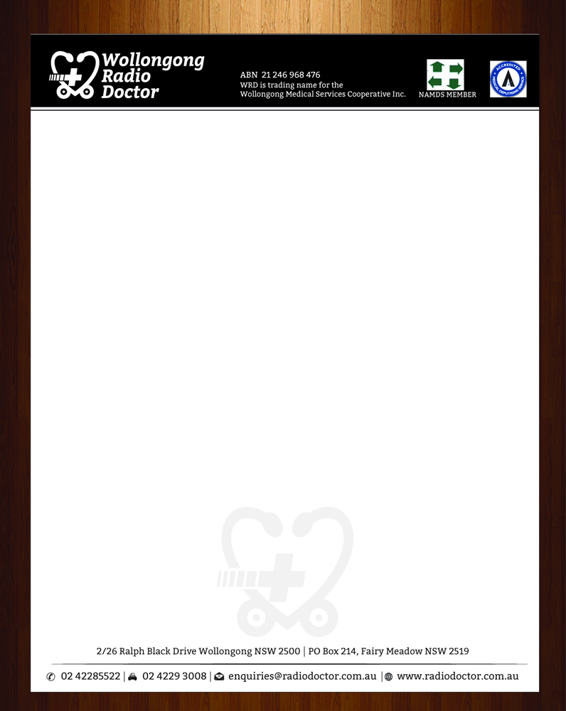 Letterhead Design by HarmiDesigning for Wollongong Radio Doctor | Design #3461351