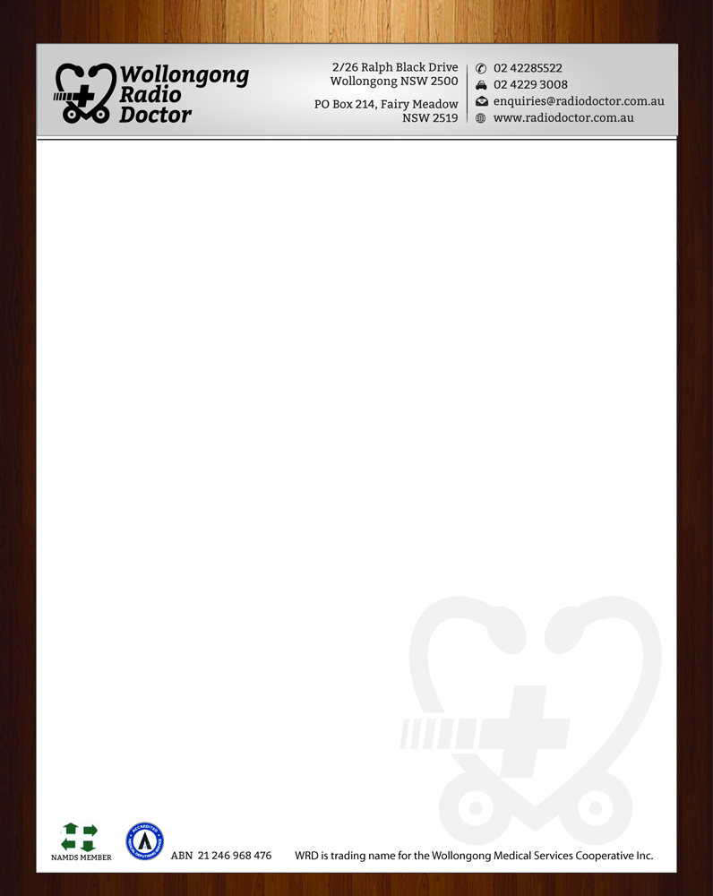 Letterhead Design by HarmiDesigning for Wollongong Radio Doctor | Design #3461365