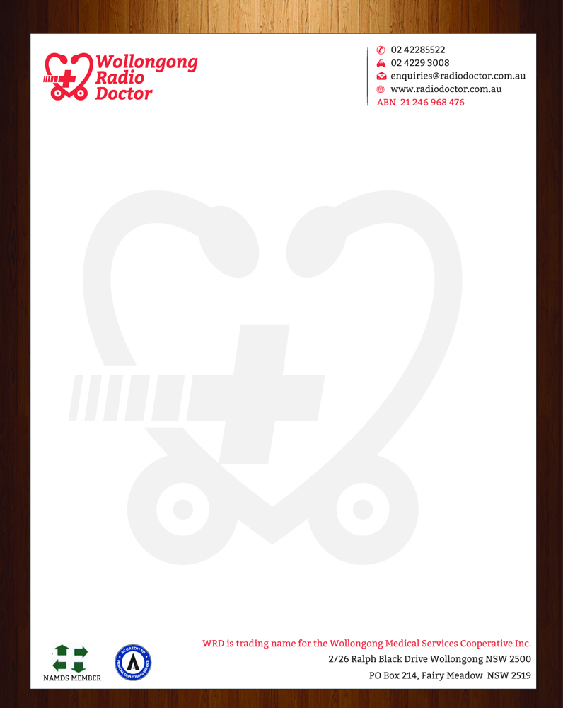 Letterhead Design by HarmiDesigning for Wollongong Radio Doctor | Design #3461370