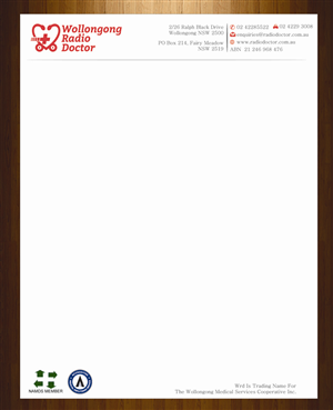 Letterhead Design by harmi_199 for Wollongong Radio Doctor | Design: #3465580